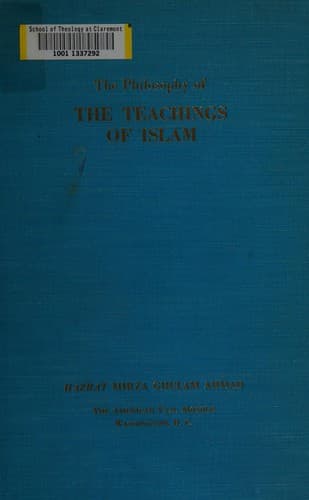 Cover of The Philosophy of the Teachings of Islam