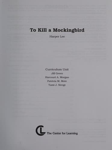 Cover of To Kill a Mockingbird