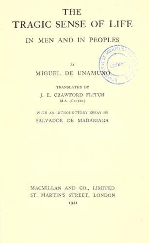 Cover of The Tragic Sense of Life
