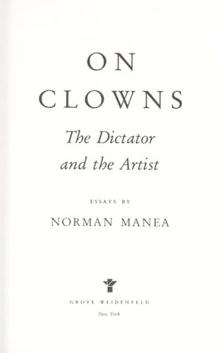 Cover of On Clowns: The Dictator and the Artist