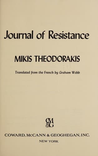 Cover of Journals of Resistance